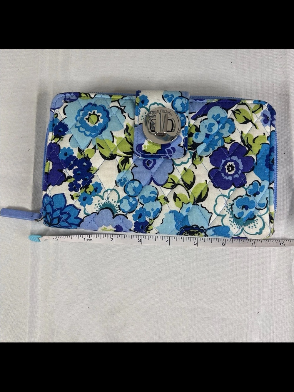Vera Bradley Floral Blue Crossbody Shoulder Bag and Wallet Set - Picture 10 of 14